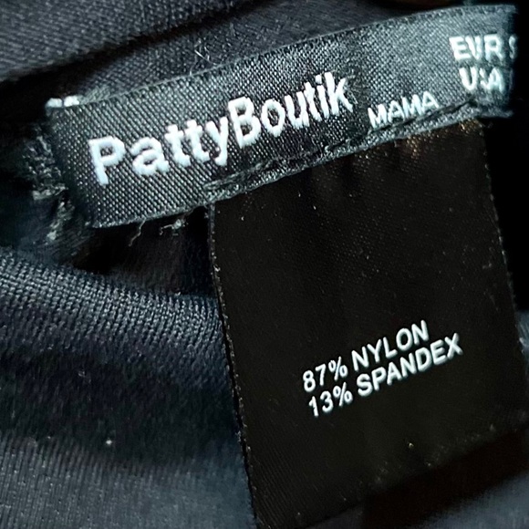 PattyBoutik Maternity Black Capri Leggings Over Belly Size Small - Picture 4 of 5